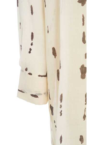 Rochii casual Otto d ame Chemisier dress with print White Femei (BM 17344762) 5