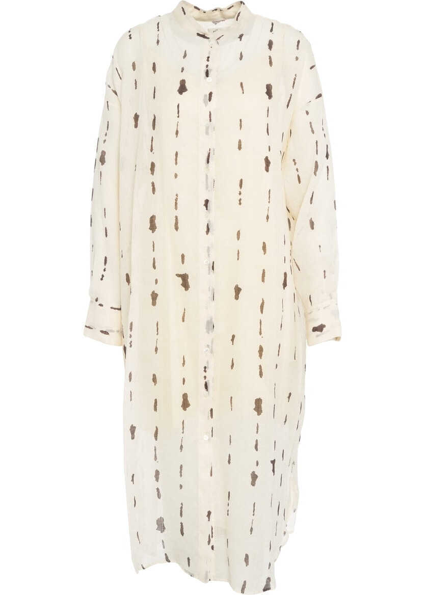 Rochii casual Otto d ame Chemisier dress with print White Femei (BM 17344762) 1