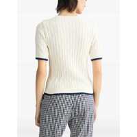 Tricouri Liu Jo Dama - Tricouri Liu Jo Knit t-shirt with logo embroidery Blue Femei (BM 17344768) - B-mall.ro