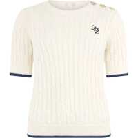 Tricouri Knit t-shirt with logo embroidery Femei