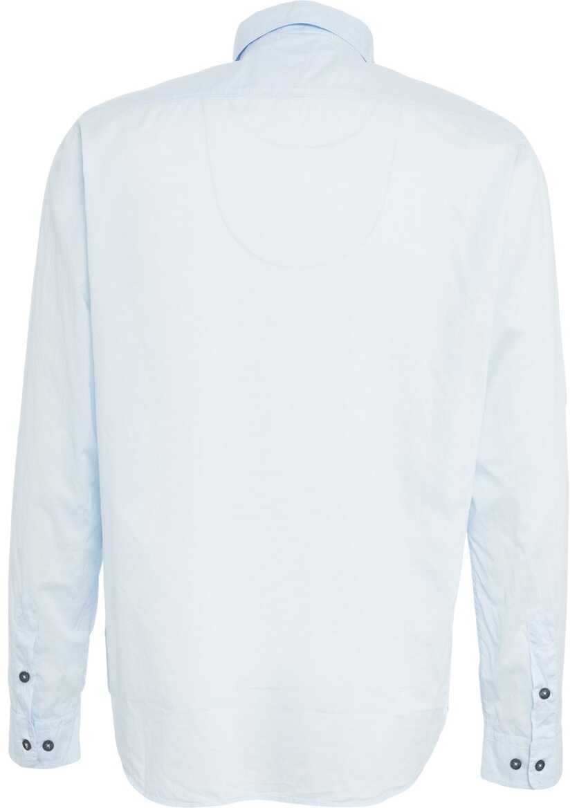 Camasi casual C.P. Company Shirt with logo lettering Blue Barbati (BM 17344777) 3