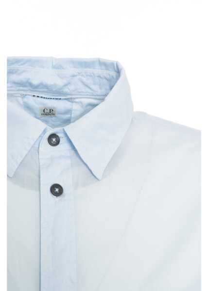 Camasi casual C.P. Company Shirt with logo lettering Blue Barbati (BM 17344777) 5