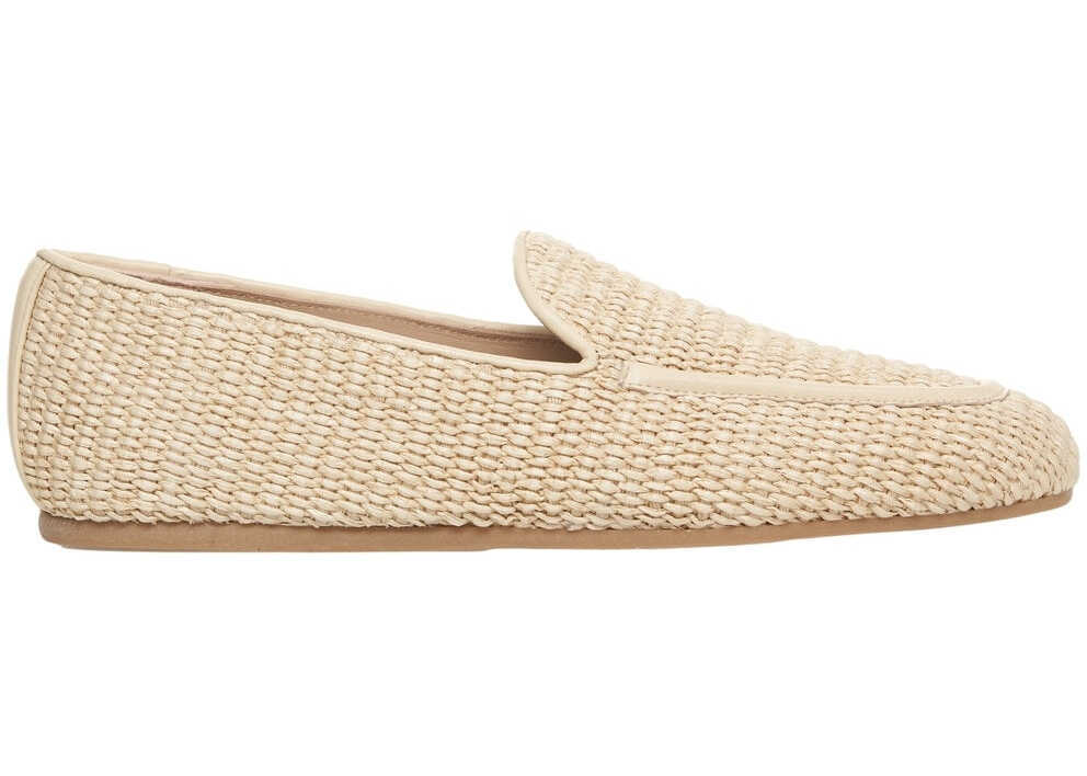 Balerini Stuart Weitzman Raffia loafers Lee Beige Femei (BM 17344879) 2