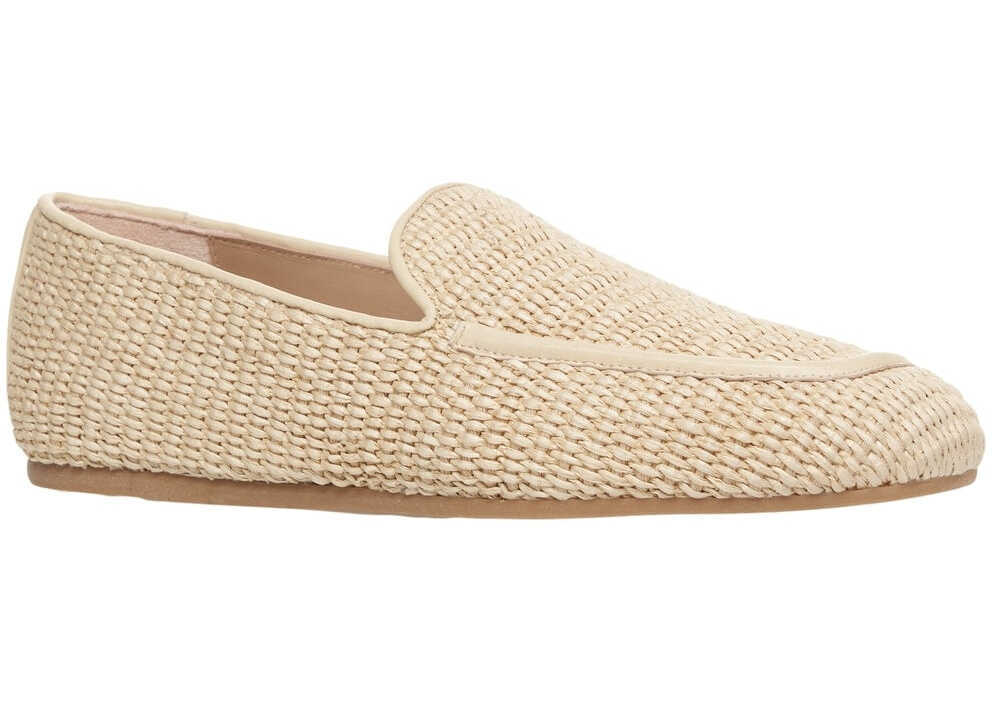 Balerini Stuart Weitzman Raffia loafers Lee Beige Femei (BM 17344879) 3