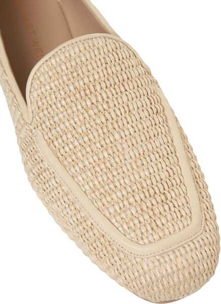 Balerini Stuart Weitzman Raffia loafers Lee Beige Femei (BM 17344879) 5