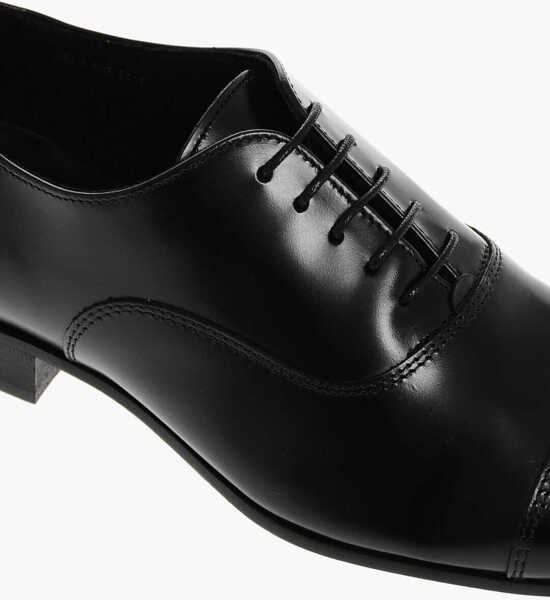 Pantofi Oxford CORNELIANI Cc Collection Brsuhed Leather Oxford Shies Black Barbati (BM 17344951) 4
