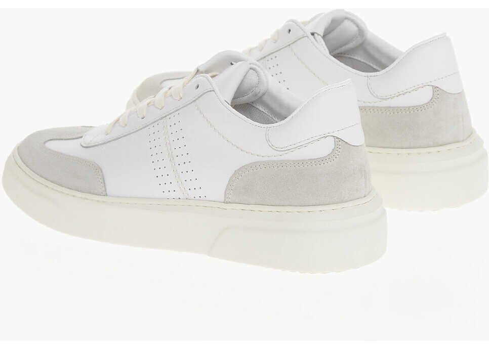 Sneakers CORNELIANI Cc Collection Leather Low-Top Sneakers With Suede Detail White Barbati (BM 17344954) 2