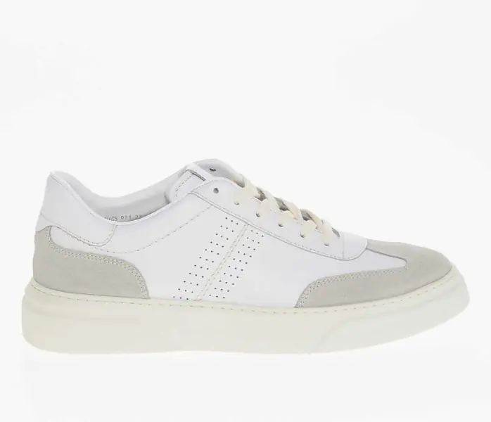 Sneakers CORNELIANI Cc Collection Leather Low-Top Sneakers With Suede Detail White Barbati (BM 17344954) 3