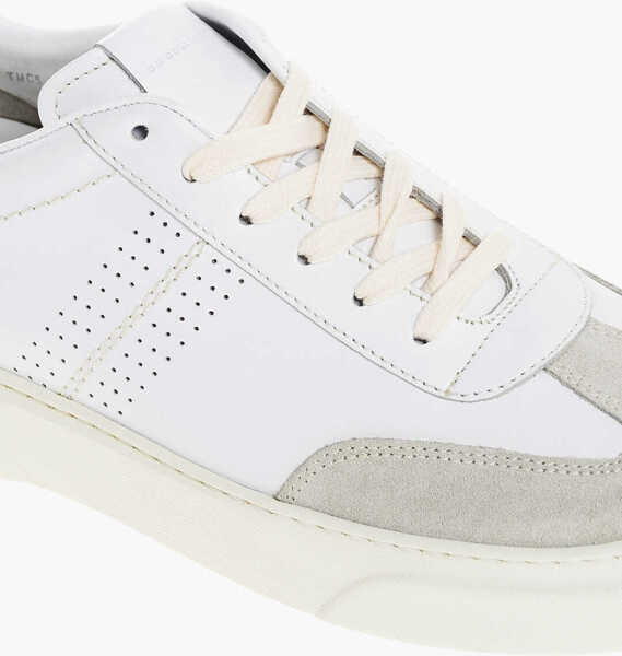 Sneakers CORNELIANI Cc Collection Leather Low-Top Sneakers With Suede Detail White Barbati (BM 17344954) 4