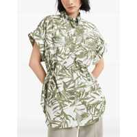 Camasi casual Dama - Camasi casual Brunello Cucinelli Leaf print Long Shirt PANAMA/VERDE Femei (BM 17345143) - B-mall.ro
