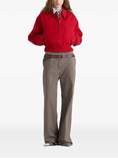 Bomber jacket Prada Prada Cotton Bomber Jacket RED Femei (BM 17346246) 2