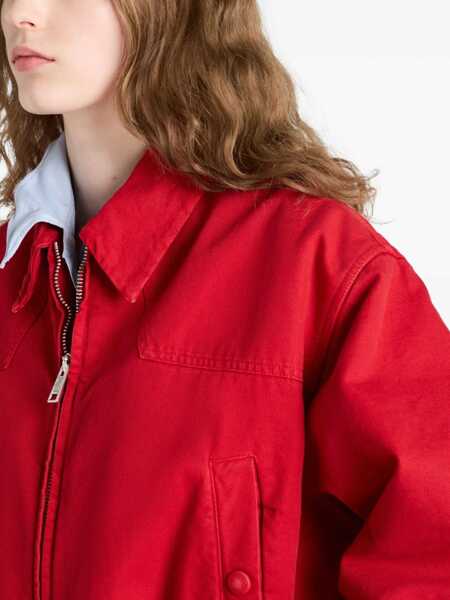 Bomber jacket Prada Prada Cotton Bomber Jacket RED Femei (BM 17346246) 4