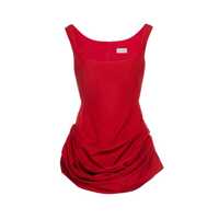 Rochii Magda Butrym Cotton Ruffle Mini Dress With Round Neck Femei