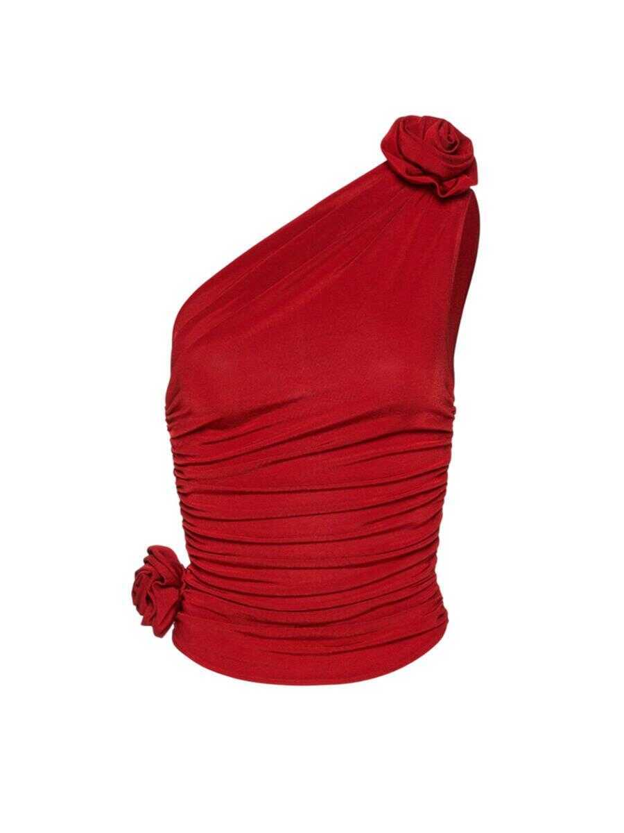 Tricouri Magda Butrym Magda Butrym Red One-Shoulder T-Shirt RED Femei (BM 17347512) 1