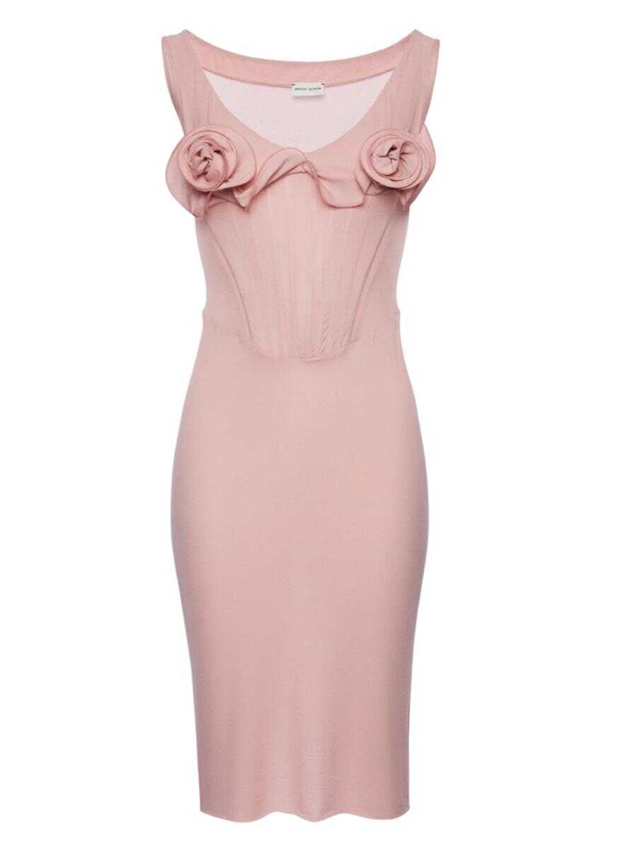 Rochii Magda Butrym Magda Butrym Pink Floral Bustier Midi Dress Multicolor Femei (BM 17347533) 1