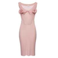 Rochii Magda Butrym Pink Floral Bustier Midi Dress Femei
