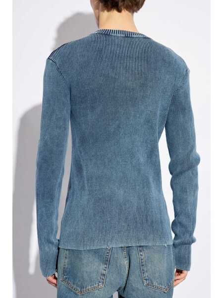 Tricouri Diesel Diesel K-Karin Sweater BLUE Barbati (BM 17347656) 4