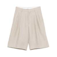 Pantaloni casual Tagliatore Linen Shorts In Taupe Femei