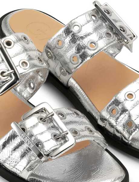 Sandale Ganni Sandal With Buckle SILVER Femei (BM 17351314) 2