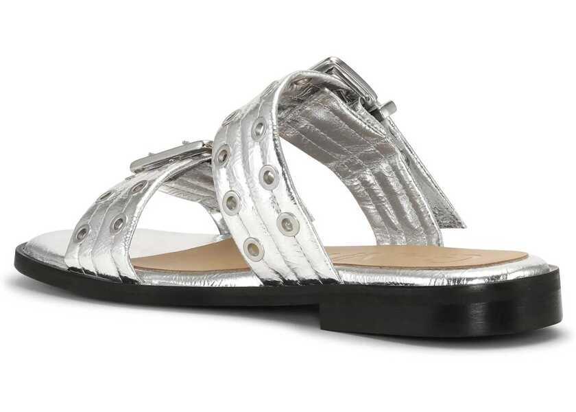 Sandale Ganni Sandal With Buckle SILVER Femei (BM 17351314) 3