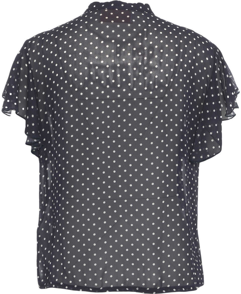 Bluze Kaos Blouse with polka dots Blue Femei (BM 17351347) 3