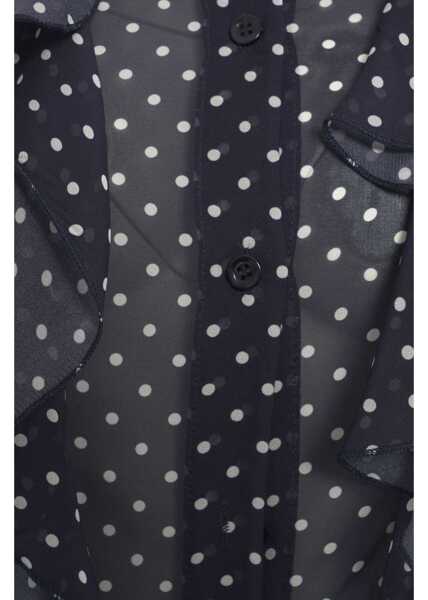 Bluze Kaos Blouse with polka dots Blue Femei (BM 17351347) 5