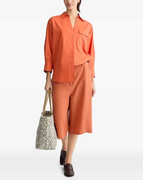 Pantaloni scurti Liu Jo Linen blend bermuda Orange Femei (BM 17351374) 2
