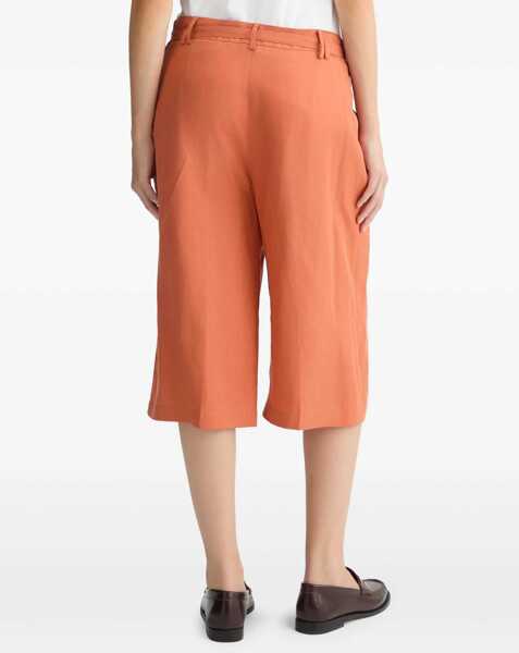 Pantaloni scurti Liu Jo Linen blend bermuda Orange Femei (BM 17351374) 4