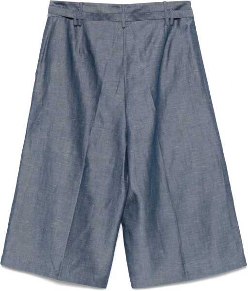 Pantaloni scurti Liu Jo Linen blend bermuda Blue Femei (BM 17351374) 2