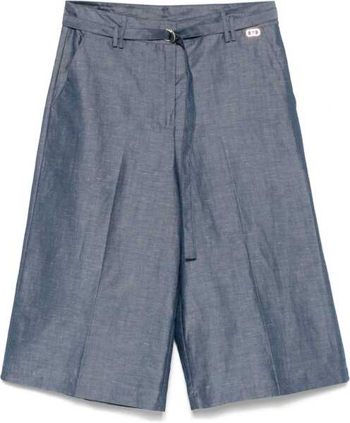 Pantaloni scurti Liu Jo Linen blend bermuda Blue Femei (BM 17351374) 1