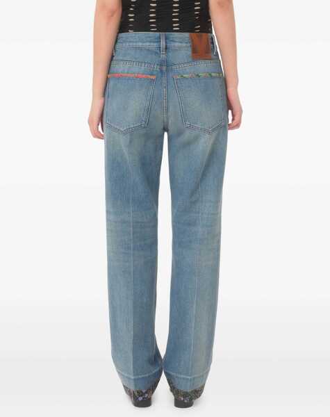 Blugi Valentino Garavani Floral Print Jeans LIGHT BLUE Femei (BM 17351587) 3