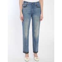 Blugi Floral Print Jeans Femei