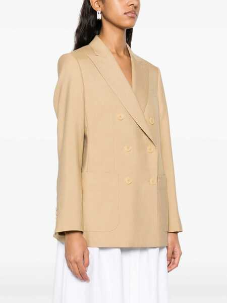 Sacouri Max Mara Double-Breasted Blazer BEIGE Femei (BM 17351593) 3