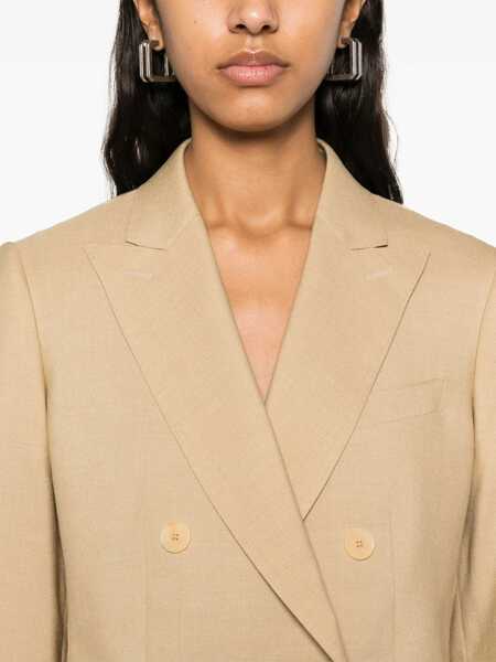 Sacouri Max Mara Double-Breasted Blazer BEIGE Femei (BM 17351593) 5