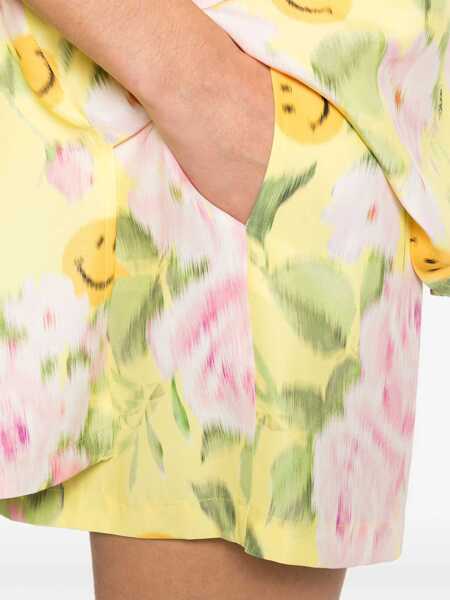 Pantaloni casual Moschino Moschino X Smiley Floral Shorts MULTICOLOUR Femei (BM 17352357) 5