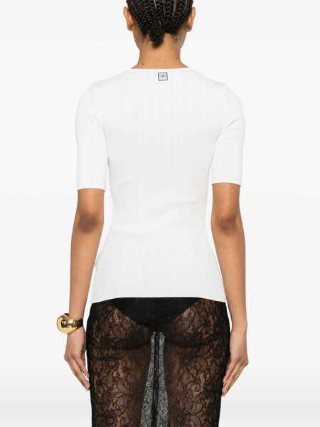 Pulovere Elisabetta Franchi TRICOT SWEATER White Femei (BM 17352696) 4