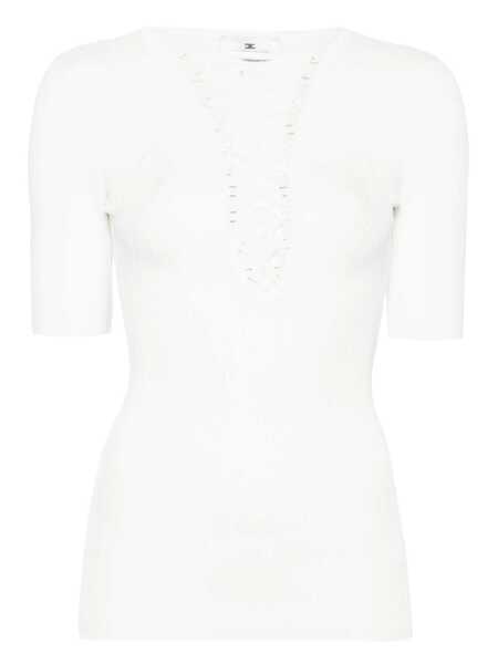 Pulovere Elisabetta Franchi TRICOT SWEATER White Femei (BM 17352696) 1