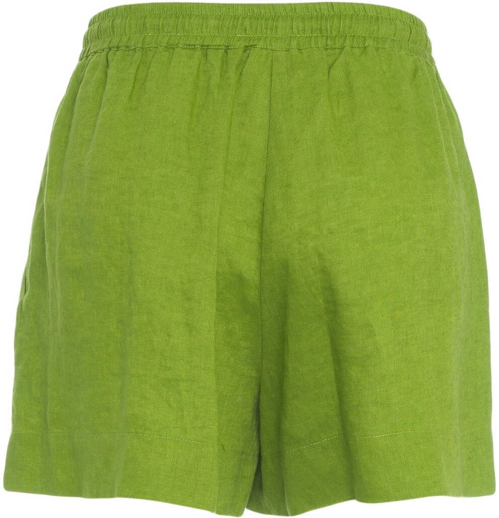 Pantaloni scurti Otto d ame Linen shorts Green Femei (BM 17352721) 3