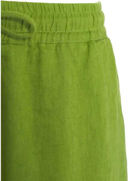 Pantaloni scurti Otto d ame Linen shorts Green Femei (BM 17352721) 5