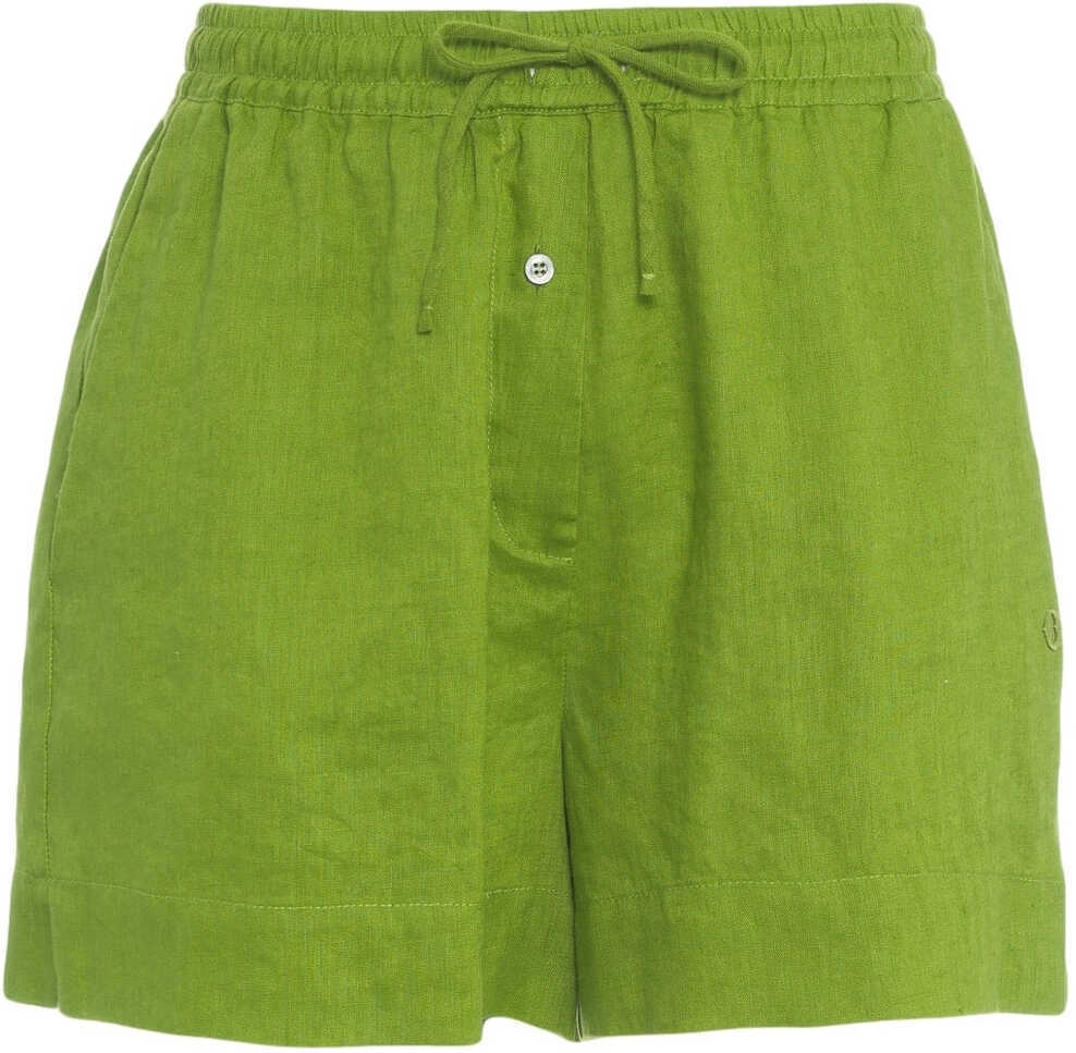 Pantaloni scurti Otto d ame Linen shorts Green Femei (BM 17352721) 1