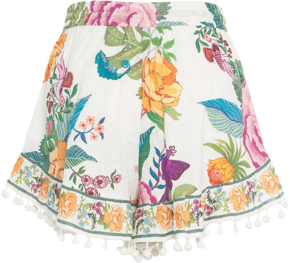 Pantaloni scurti Farmrio Shorts with floral print White Femei (BM 17352730) 3