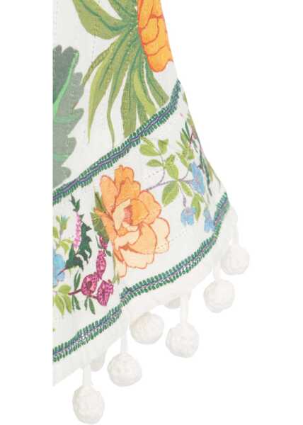 Pantaloni scurti Farmrio Shorts with floral print White Femei (BM 17352730) 4