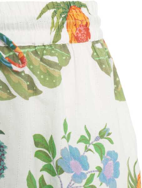 Pantaloni scurti Farmrio Shorts with floral print White Femei (BM 17352730) 5