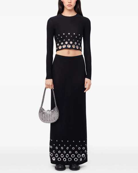 Bluze RABANNE Cropped Top With Eyelets BLACK Femei (BM 17352829) 2