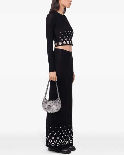 Bluze RABANNE Cropped Top With Eyelets BLACK Femei (BM 17352829) 3