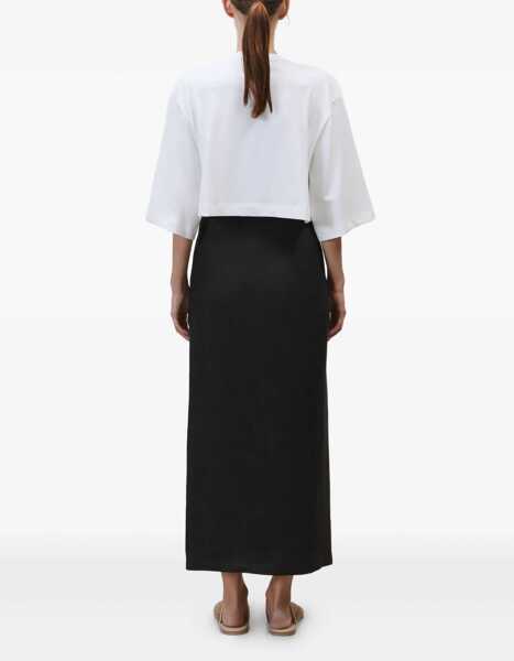 Fuste casual ALYSI Linen Skirt With Slit GREY Femei (BM 17352835) 2