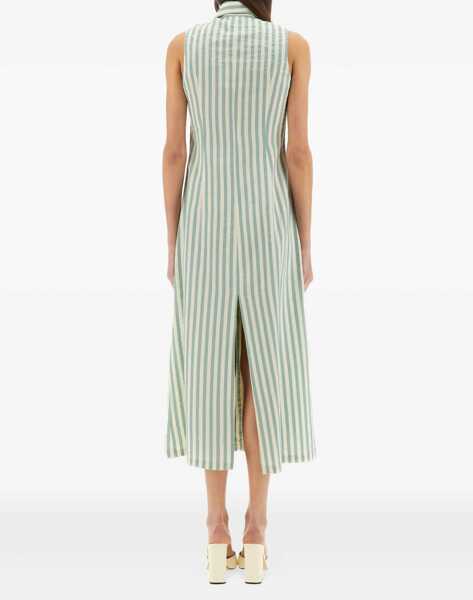 Rochii casual ALYSI Colorful Stripes Chemisier Dress GREEN Femei (BM 17352886) 3