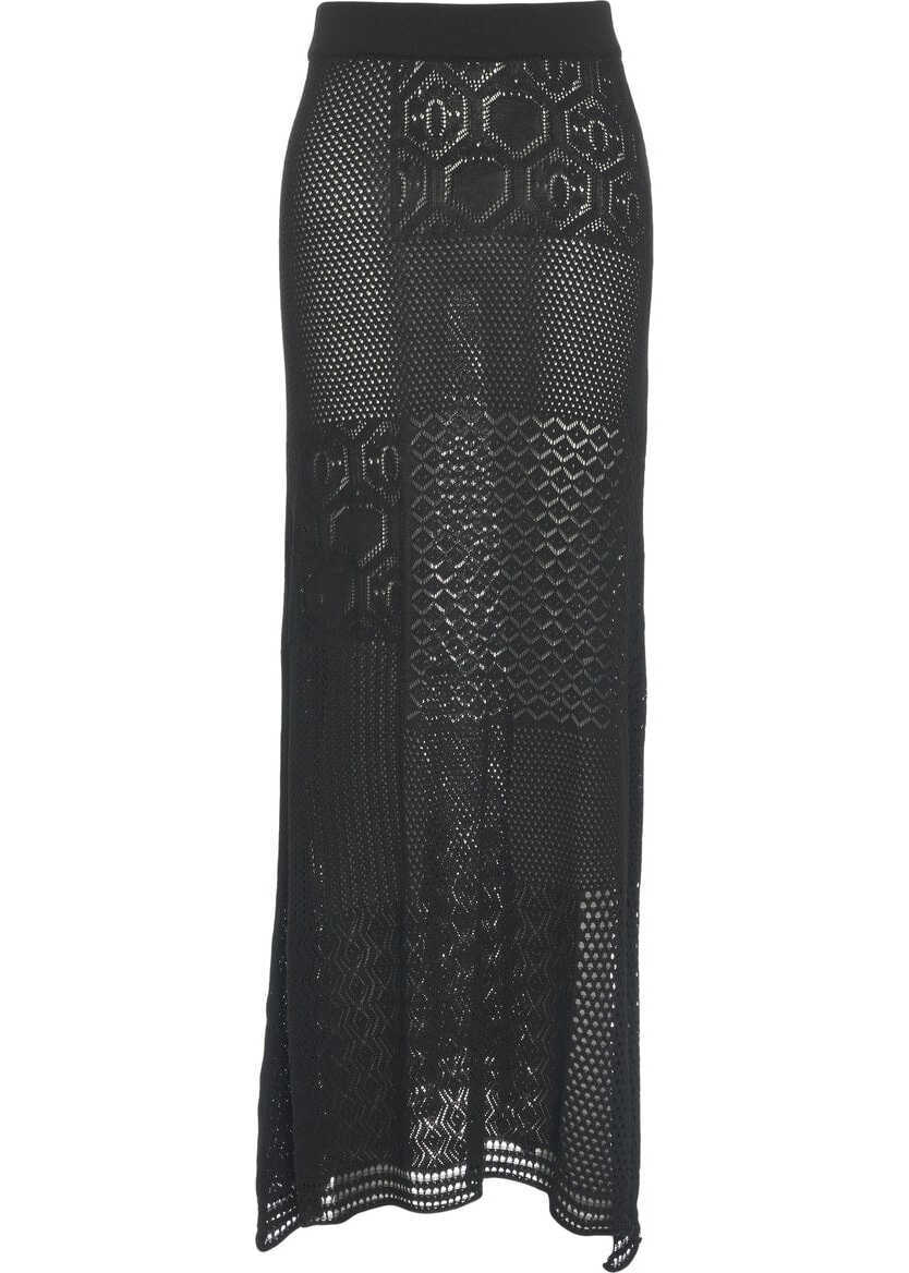 Rochii lungi AKEP Lace crochet maxi skirt Black Femei (BM 17352916) 1