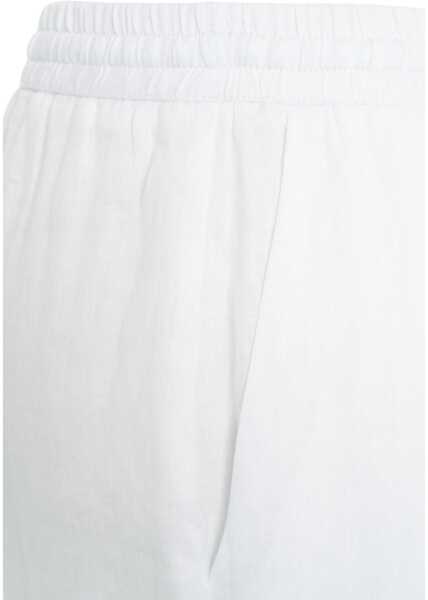 Pantaloni eleganti Otto d ame Linen palazzo pants White Femei (BM 17352937) 4