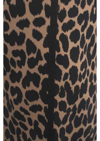 Pantaloni eleganti Cambio Pants with animal print Avril Brown Femei (BM 17352940) 4